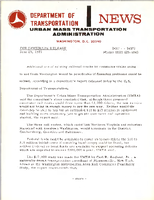 Department of Transportation News Urban Mass Transportation Administration DOT 14371