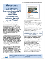 Implementing the LWD for MoDOT Construction Acceptance of Unbound Material Layers Phase II Research Summary