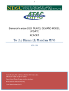 Bismarck Mandan 2021 Travel Demand Model Update