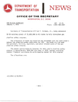Department of Transportation News Releases for January 1976