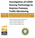 Investigation of LiDAR Sensing Technology to Improve Freeway Traffic Monitoring
