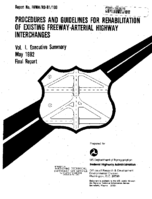Procedures and Guidelines for Rehabilitation of Existing FreewayArterial Highway Interchanges Volume 1