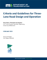 Criteria and Guidelines for ThreeLane Road Design and Operation