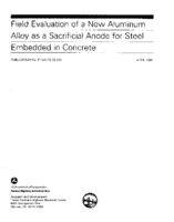 Field evaluation of a new aluminum alloy as a sacrificial anode for steel embedded in concrete