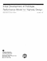 Initial development of prototype performance model for highway design