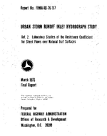 Urban Storm Runoff Inlet Hydrograph Study Vol 2 Laboratory Studies of the Resistance Coefficient for Sheet Flows Over Natural Turf Surfaces