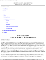 Federal Highway Administration 1998 National Strategic Plan