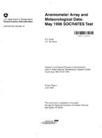 Anemometer array and meteorological data  May 1998 SOCRATES test
