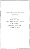 Interstate Commerce Commision Report of the Accident  Investigation Occuring on the MAINE CENTRAL AUGUSTA MAINE