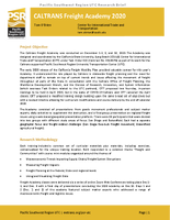 CALTRANS Freight Academy 2020 Research Brief