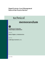 Signal systems asset management stateofthepractice review