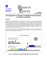 Development of a General Train Movement Simulator for Safety Evaluation Research Results