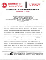 Speeches by Administrator of the Federal Aviation Administration John H Shaffer 1972