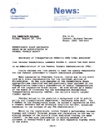 Pennsylvania State Legislator Sworn In As Administrator of Federal Transit Agency