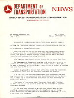 Department of Transportation News Urban Mass Transportation Administration DOT 10969