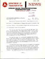 Department of Transportation News Urban Mass Transportation Administration DOT 26169