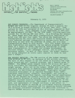 Office of Safety News Highlights February 2 1973