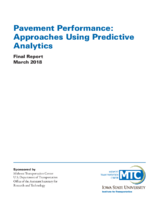 Pavement Performance  Approaches Using Predictive Analytics