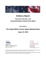 Evidence Report Psychiatric Disorders and Commercial Motor Vehicle Driver Safety