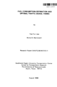 Fuel consumption estimation and optimal traffic signal timing