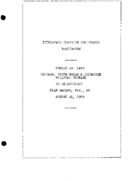 Interstate Commerce Commision Report of the Accident  Investigation Occuring on the CHICAGO NORTH SHORE AND MILWAUKEE RAILROAD RACING WI