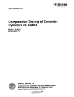Compression Testing of Concrete Cylinders versus Cubes