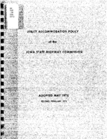 Utility accommodation policy of the Iowa State Highway Commission