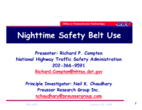 Nighttime Safety Belt Use