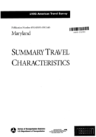 1995 American Travel Survey Summary Travel Characteristics Maryland