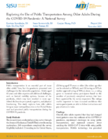 Exploring the Use of Public Transportation Among Older Adults During the COVID19 Pandemic A National Survey Research Brief