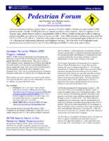 Pedestrian Forum Safe Pedestrians and a Walkable America  Volume 48 Fall 2009