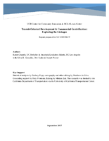 Transitoriented development  commercial gentrification  exploring the linkages