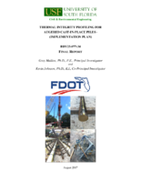 Thermal integrity profiling for augered castinplace piles  implementation plan