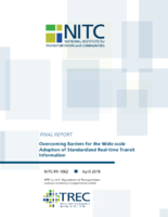 Overcoming Barriers for the WideScale Adoption of Standardized RealTime Transit Information