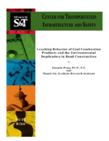 Leaching Behavior of Coal Combustion Products and the Environmental Implication in Road Construction October 2011