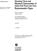 Donning Times and Flotation Characteristics of Infant Life Preservers Four Representative Types