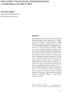 HometoWork Trips during the Transportation Strikes in IleDeFrance at the End of 1995