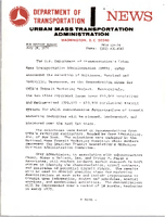 Department of Transportation News Urban Mass Transportation Administration UMTA 12474