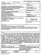 Corridor Analysis for Reconstruction Activities Traffic Control Strategies and Incident Management Techniques Microcomputer Users Guide