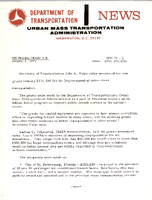 Department of Transportation News Urban Mass Transportation Administration UMTA 731