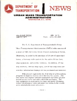 Department of Transportation News Urban Mass Transportation Administration UMTA 8074