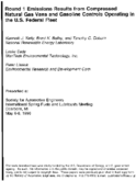 Round 1 Emissions Results from Compressed Natural Gas Vans and Gasoline Controls Operating in the US Federal Fleet