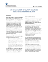 An Evaluation of Safety Culture initiatives at BNSF Railway