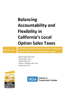 Balancing Accountability and Flexibility in Californias Local Option Sales Taxes