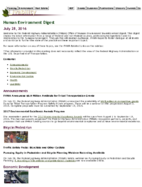 Human Environment Digest July 28 2016