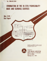 Determination of the in situ permeability of base and subbase courses  final report
