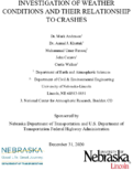 Research on Weather Conditions and Their Relationship to Crashes