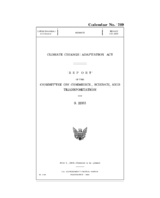 Climate Change Adaptation Act Report of the Committee on Commerce Science and Transportation on S2355