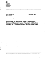 Evaluation of New York States Mandatory Occupant Restraint Law Volume II Attitudinal Surveys of Licensed Drivers in New York State