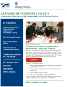 Learning in Progress Improving the Performance of the Transportation Industry Through Training  Fall 2016